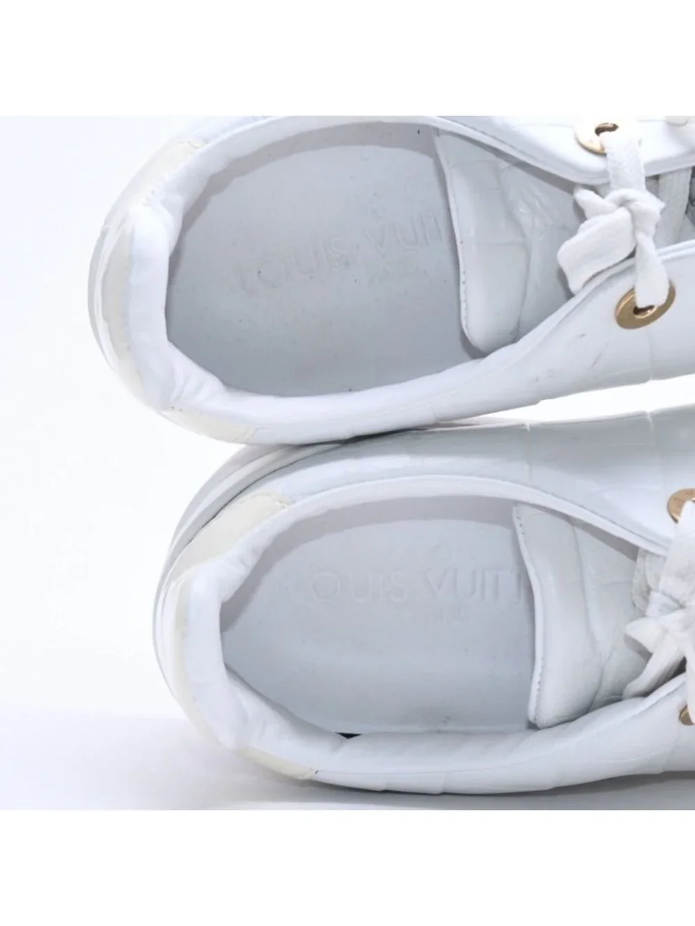 Louis Vuitton Sneakers White Ivory Gold 2/1